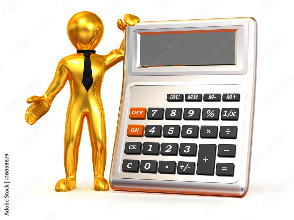 Men with calculator Men with calculator