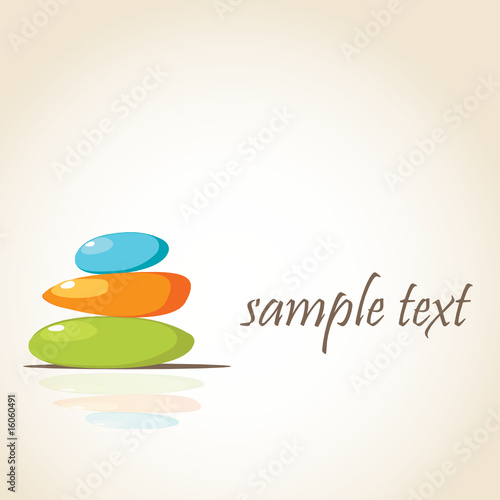 Colored spa stones background