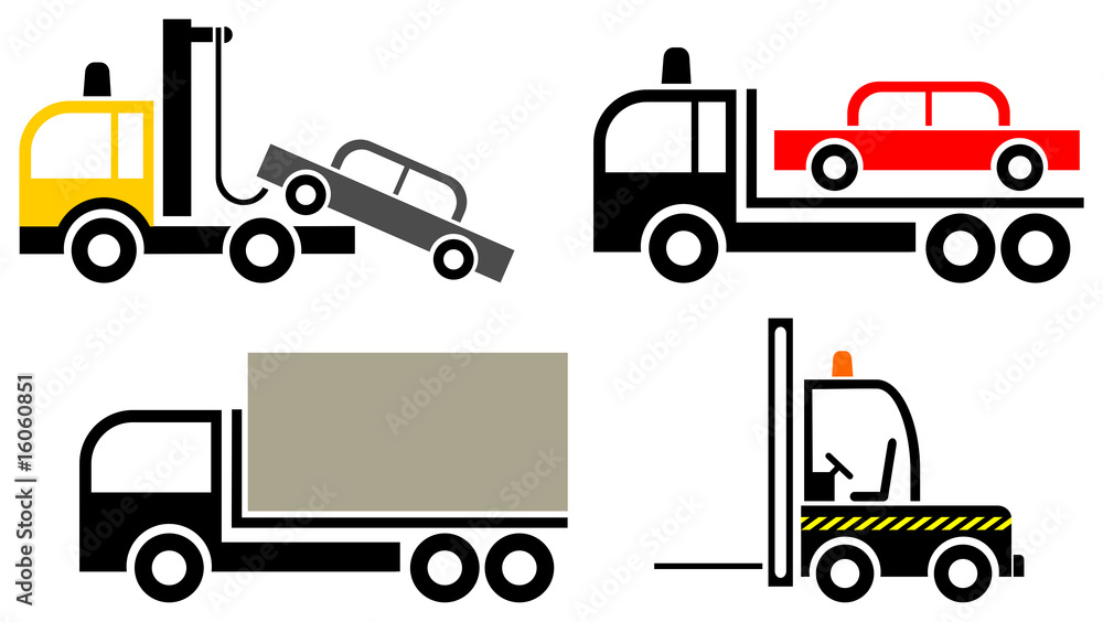Trucks - set of vector icon