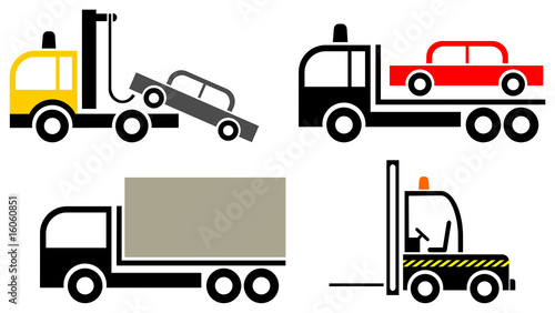 Trucks - set of vector icon