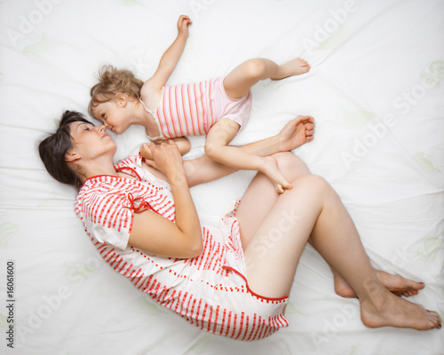 Baby with mom