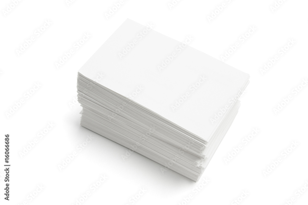 Stack of Blank Name Cards Stack of Blank Name Cards