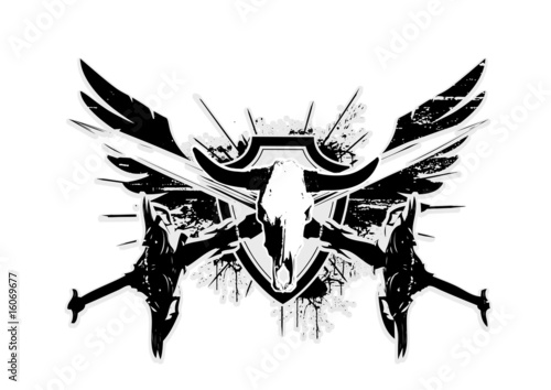 cow skull wings