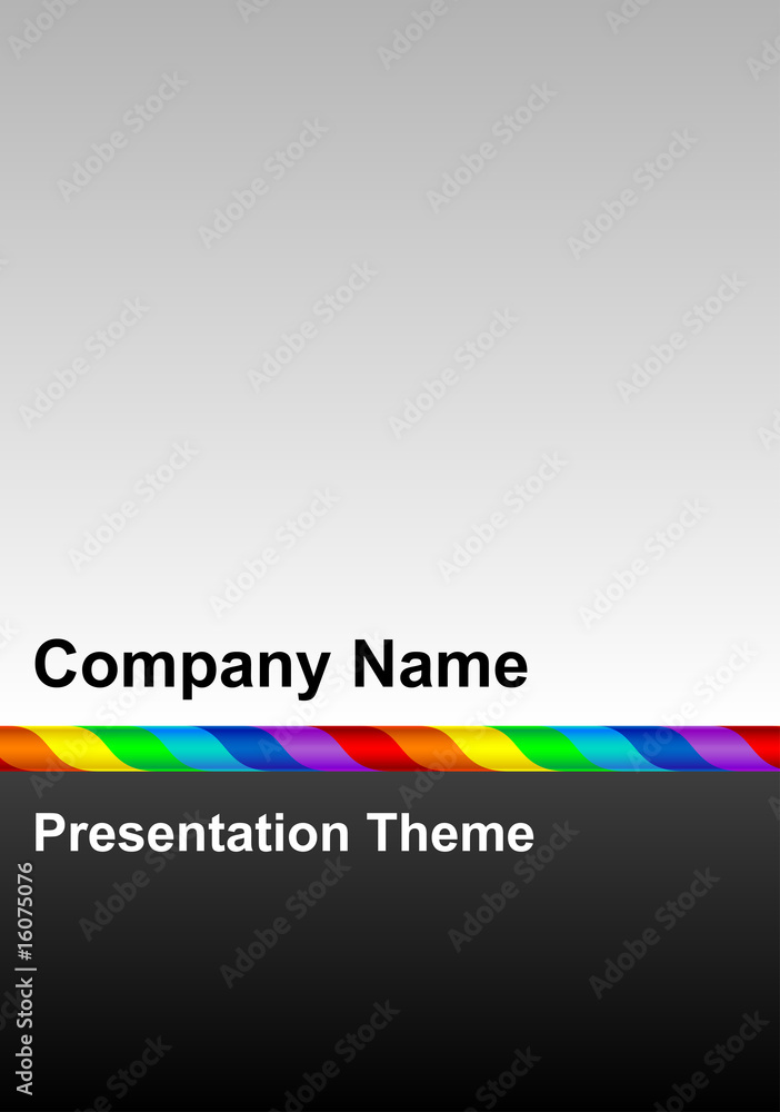 Fototapeta premium Rainbow line presentation template