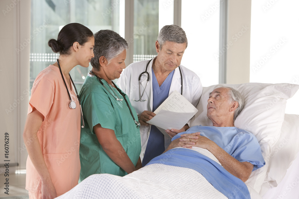 medical team discussing results medical team discussing results