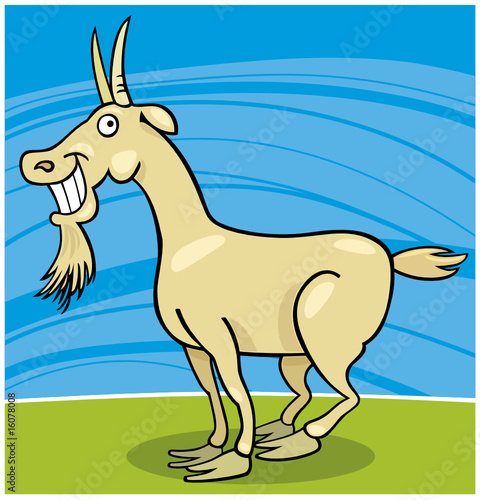 goat with toothy smile