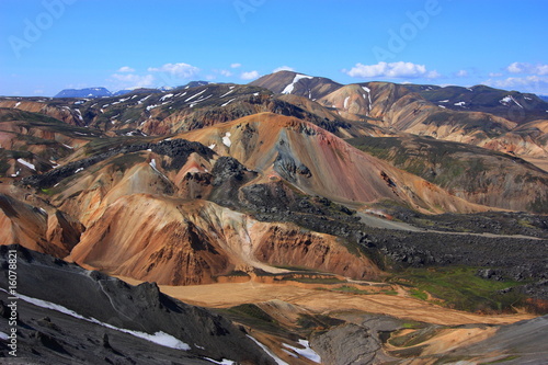 Bild auf Leinwand Colourful mountains in iceland