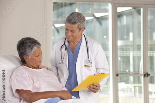 doctor discussing results with patient