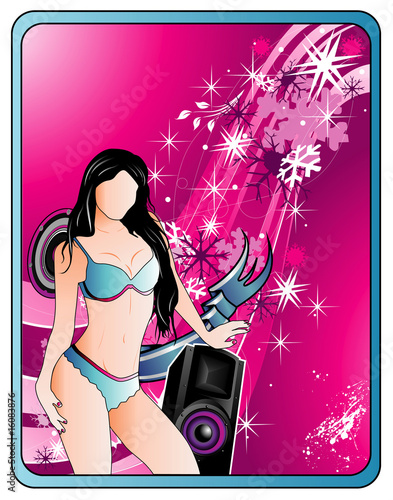 mujer en traje de baño en vector