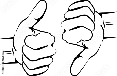 thumbs up and down