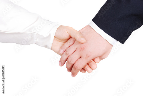 Connected hands of two young lovers
