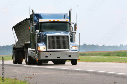 blue cargo truck