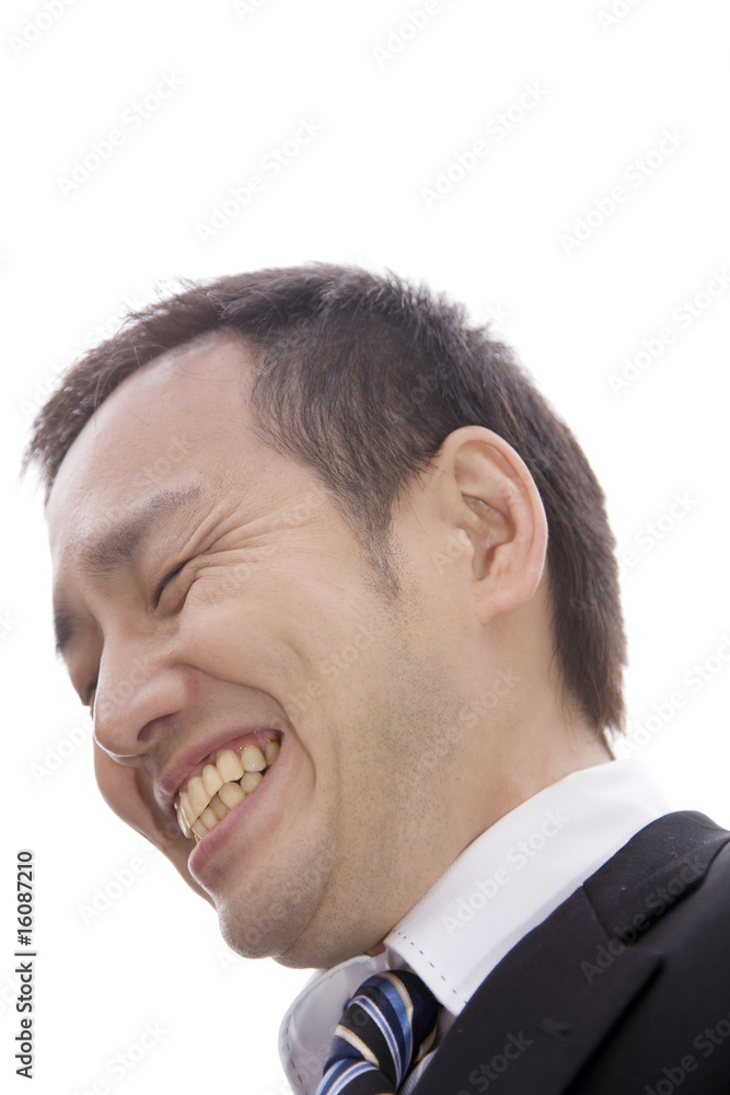 Obraz premium 笑顔をを見せるビジネスマン