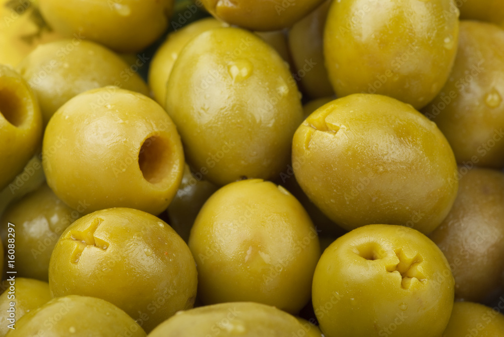 Green pitted olives Green pitted olives
