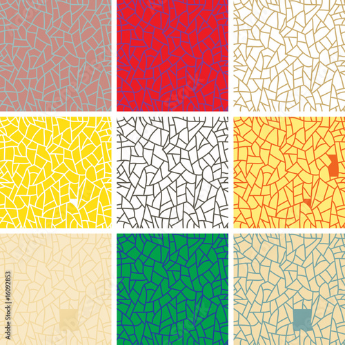 Vector set of seamless line patterns