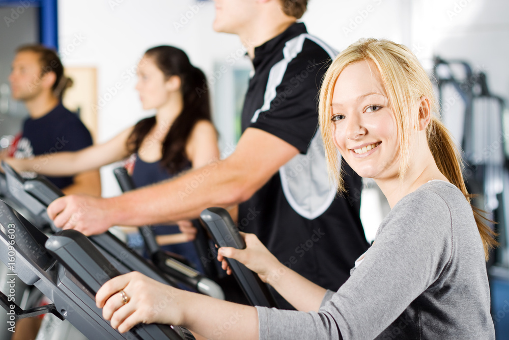 Girl working out at the gym Girl working out at the gym