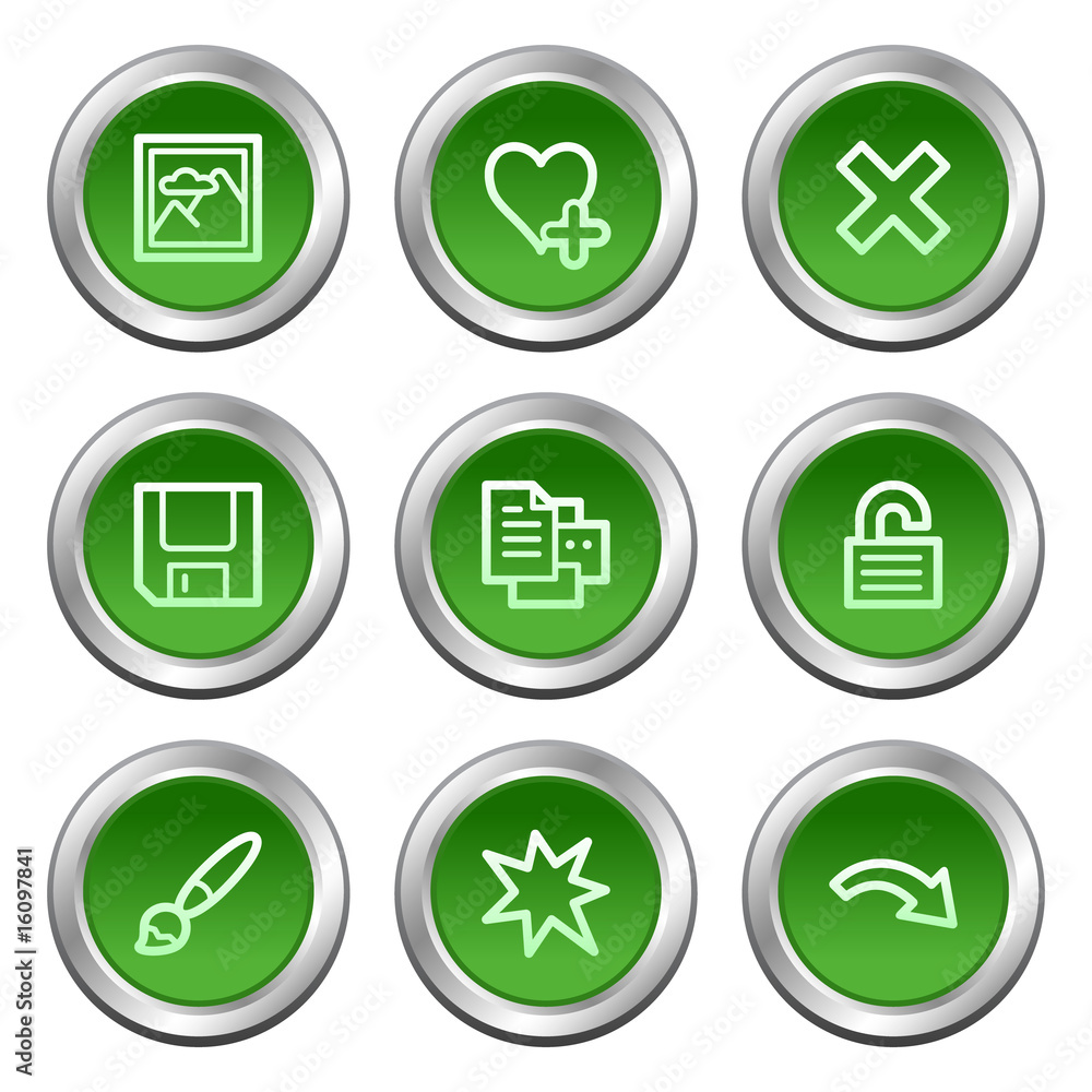 Image viewer web icons set 2, green circle buttons series Image viewer web icons set 2, green circle buttons series