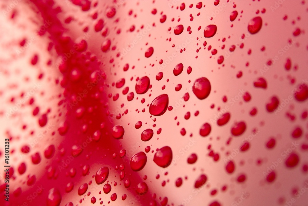 Red drops of water Red drops of water