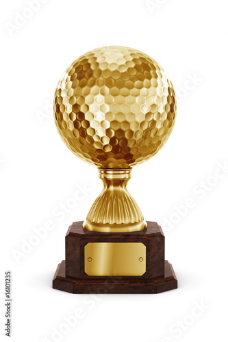Gold Golf trophy