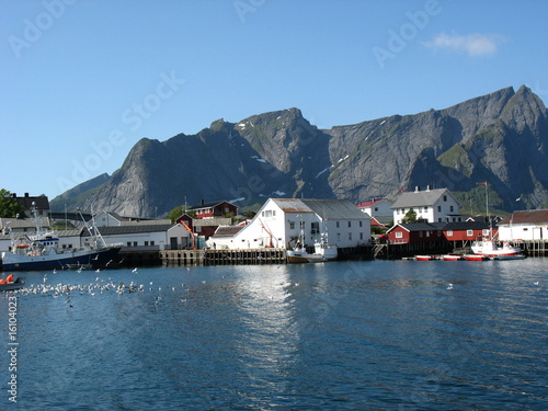 Cabanes rouges en Norvège