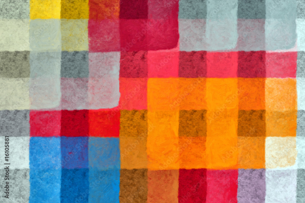 Textured paint squares abstract pattern illustration.