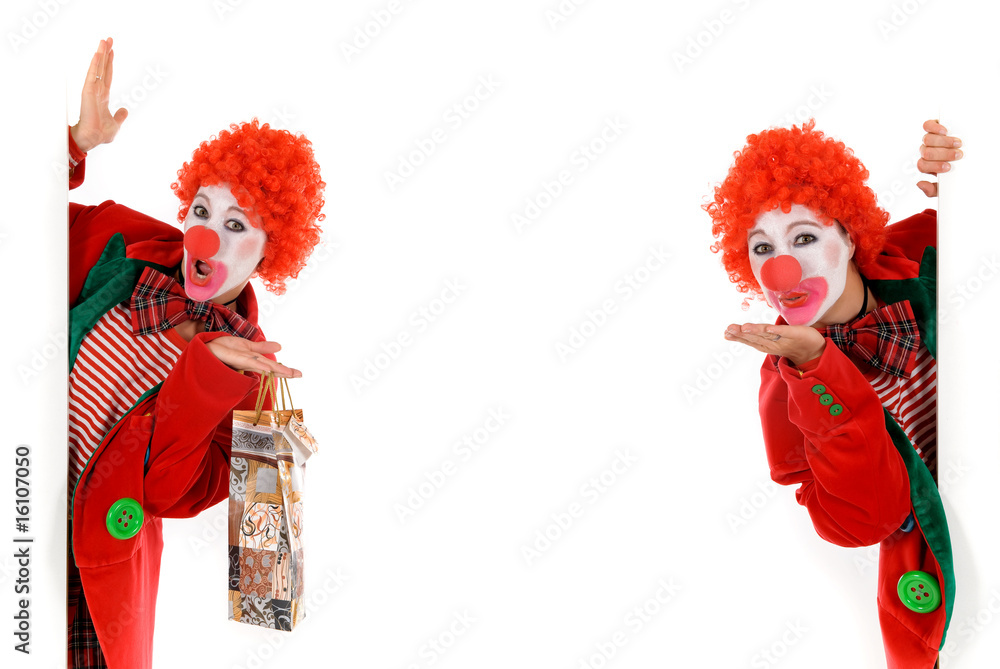 Female holiday clown