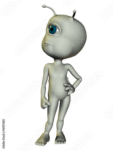 Alien  wartende Figur