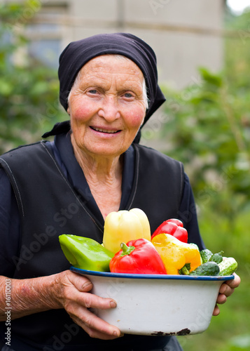 Hoar, old woman photo