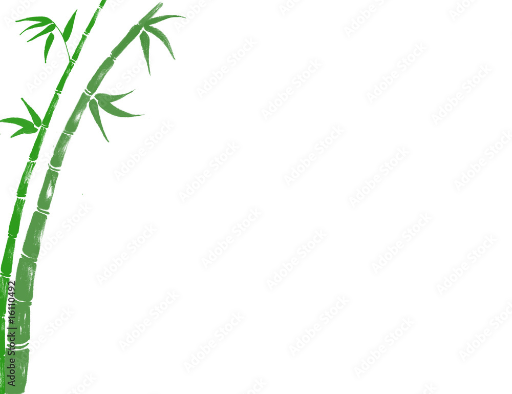 Naklejka premium Lucky bamboo postcard