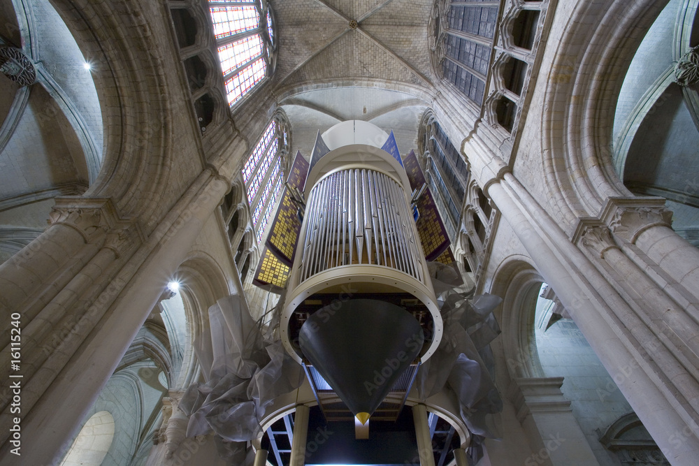 france; normandie; eure; evreux; cathédrâle : orgue et plafond france; normandie; eure; evreux; cathédrâle : orgue et plafond