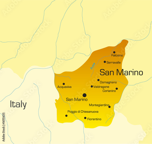 Vector color map of san mar...