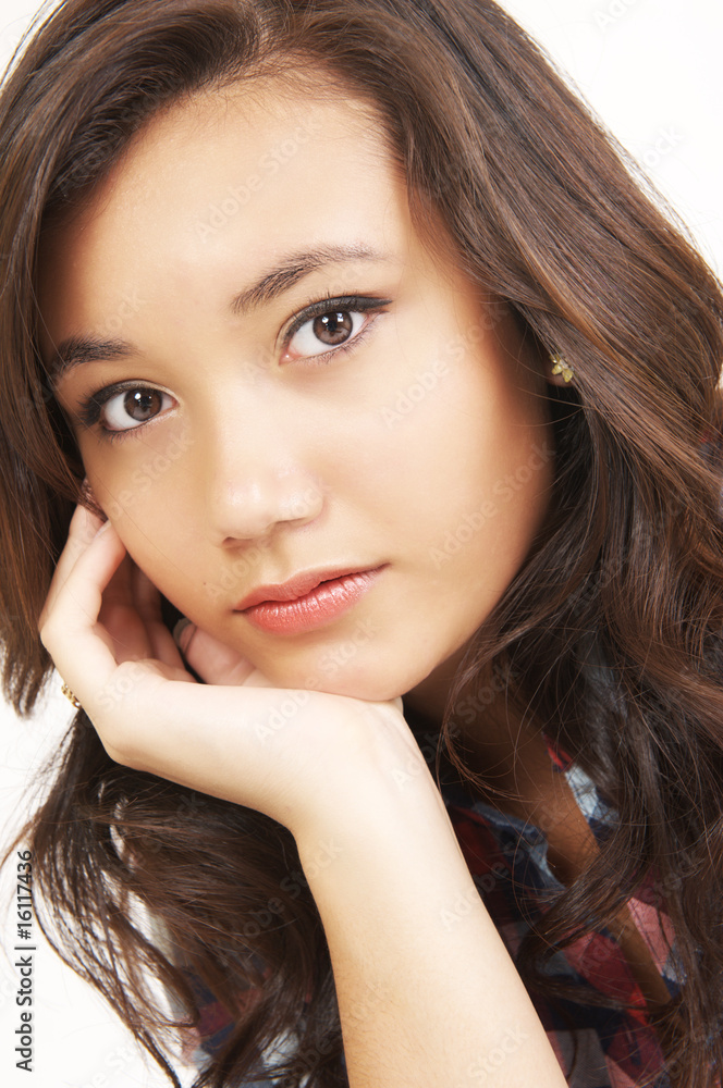 Beautiful young model in the studio Beautiful young model in the studio