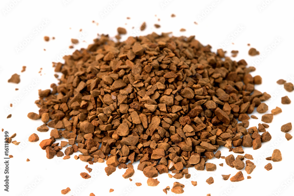 Soluble Coffee on white background Soluble Coffee on white background