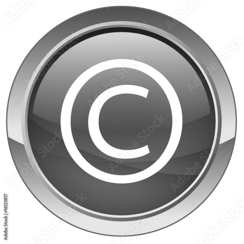 "Copyright" button (vector - grey)
