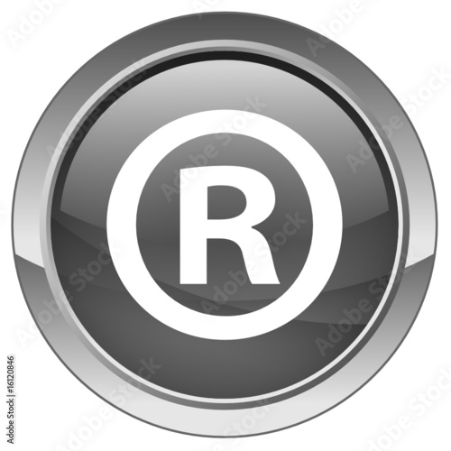"Registered" button (vector - grey)