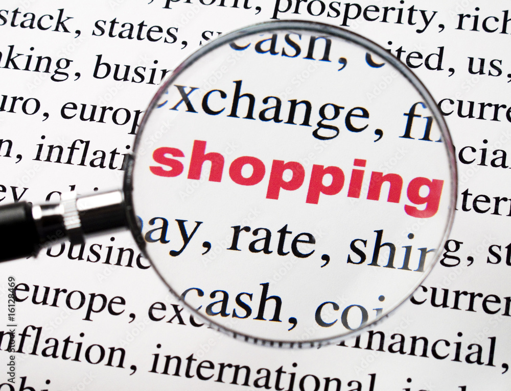 mot shopping rouge sous la loupe mot shopping rouge sous la loupe