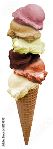 ice cream vanille erdbeer schoko pistazie xxxl photo