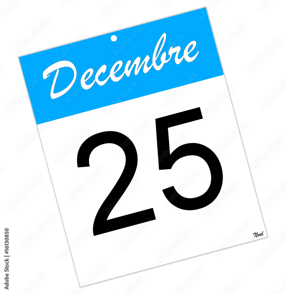 calendrier 25 decembre noel Stock Illustration | Adobe Stock