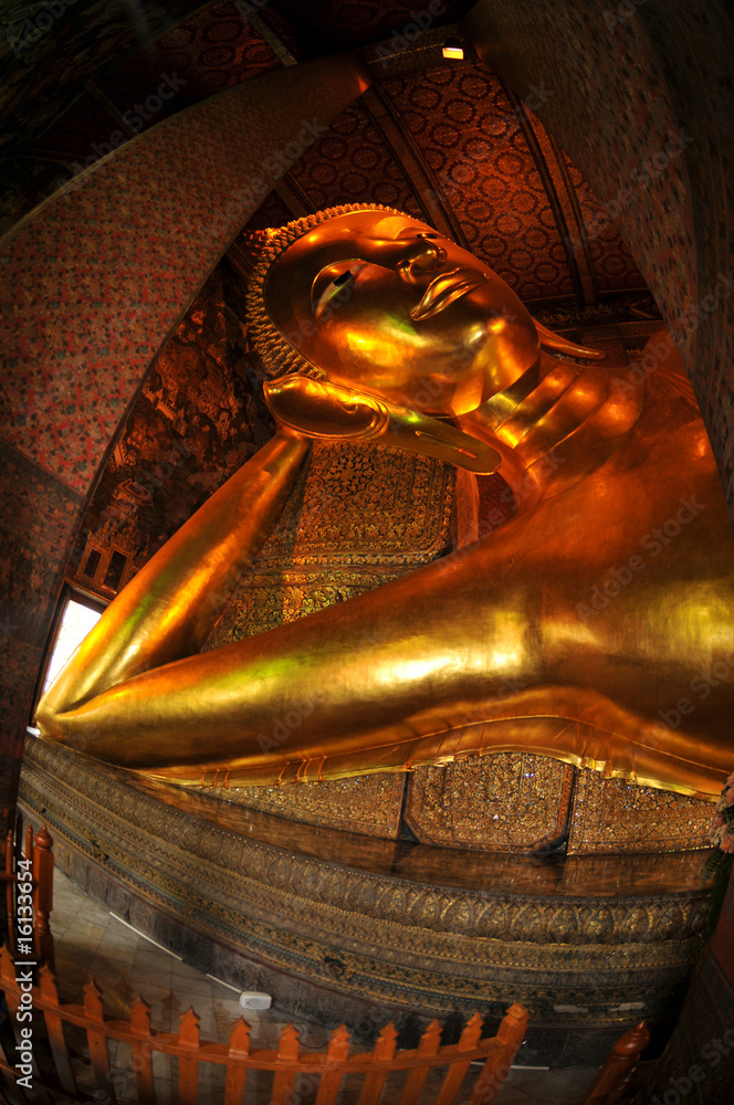 reclining buddha in bangkok,thailand