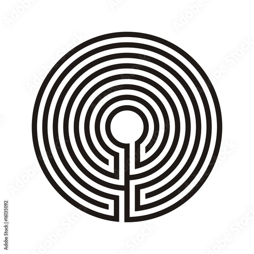 Christliches Labyrinthmuster Vektor