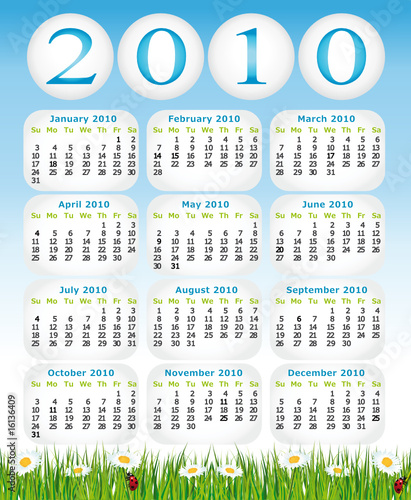 Natural american calendar 2010