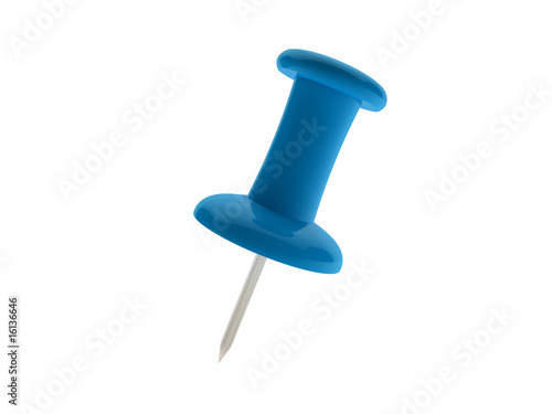 Foto blue pushpin isolated