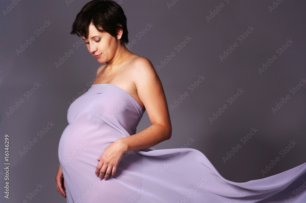 pregnant woman in satin