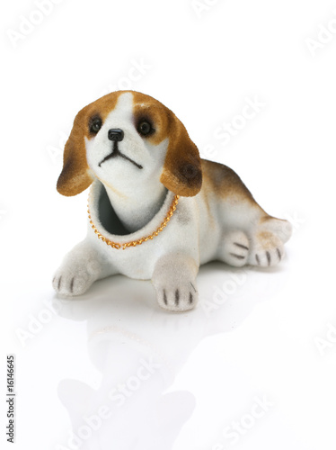 Foto Retro car nodding dog (beagle)