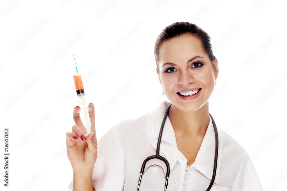 Smiling medical doctor with stethoscope. Smiling medical doctor with stethoscope.