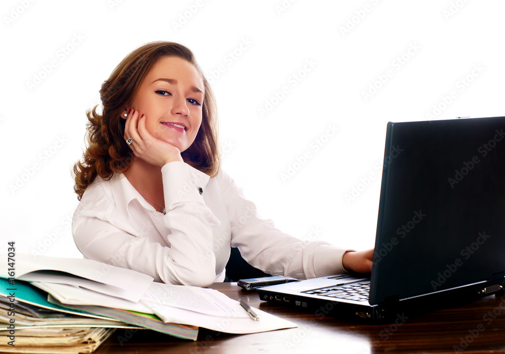 Portrait of a beautiful business woman looking at camera. Portrait of a beautiful business woman looking at camera.