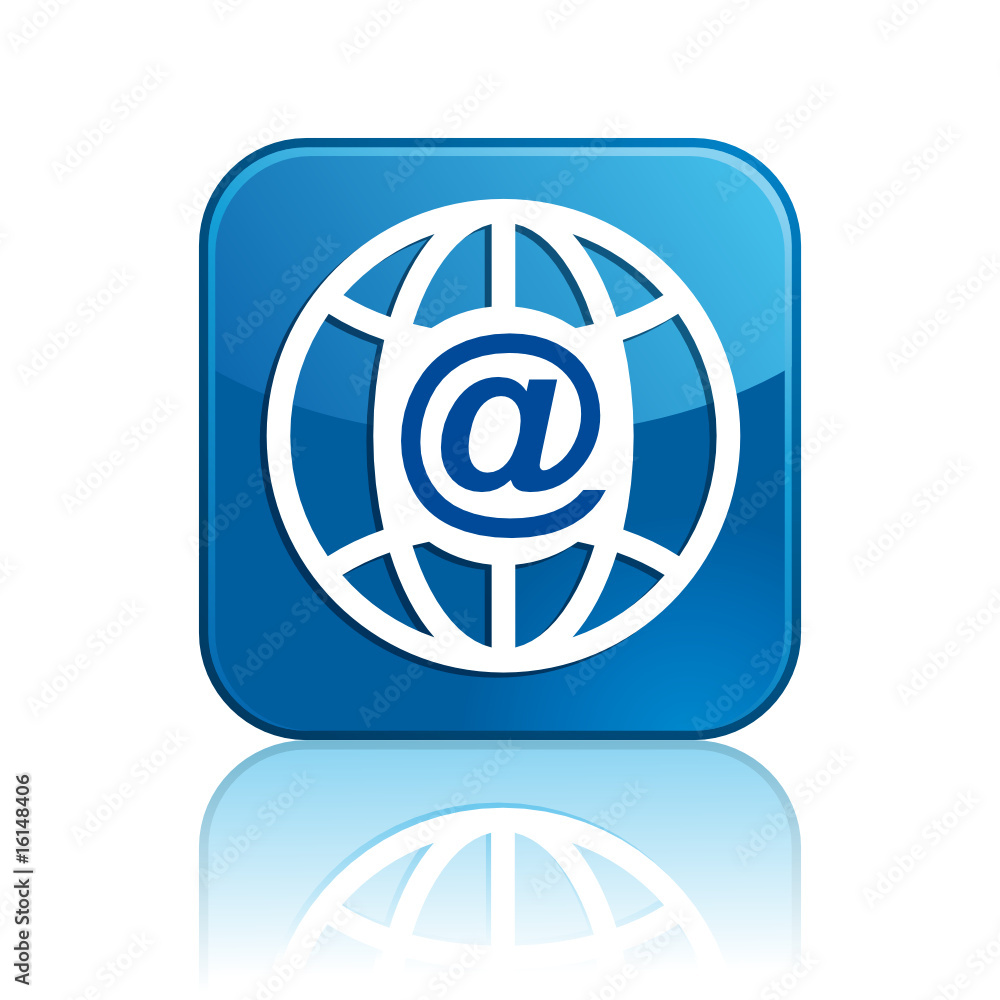 Square button / Email and internet concept Square button / Email and internet concept
