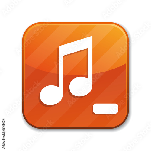 Square button / Music with minus sign