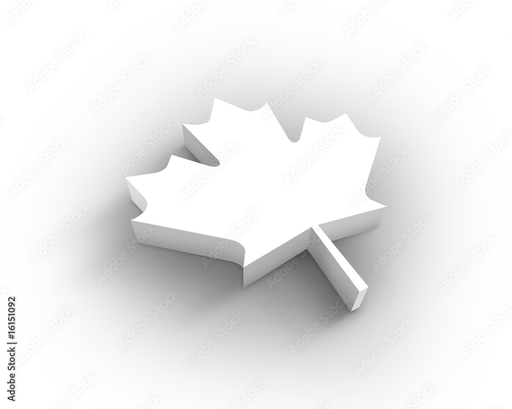 3d blank maple leaf