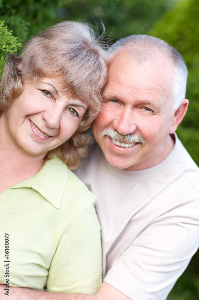 Elderly couple in love